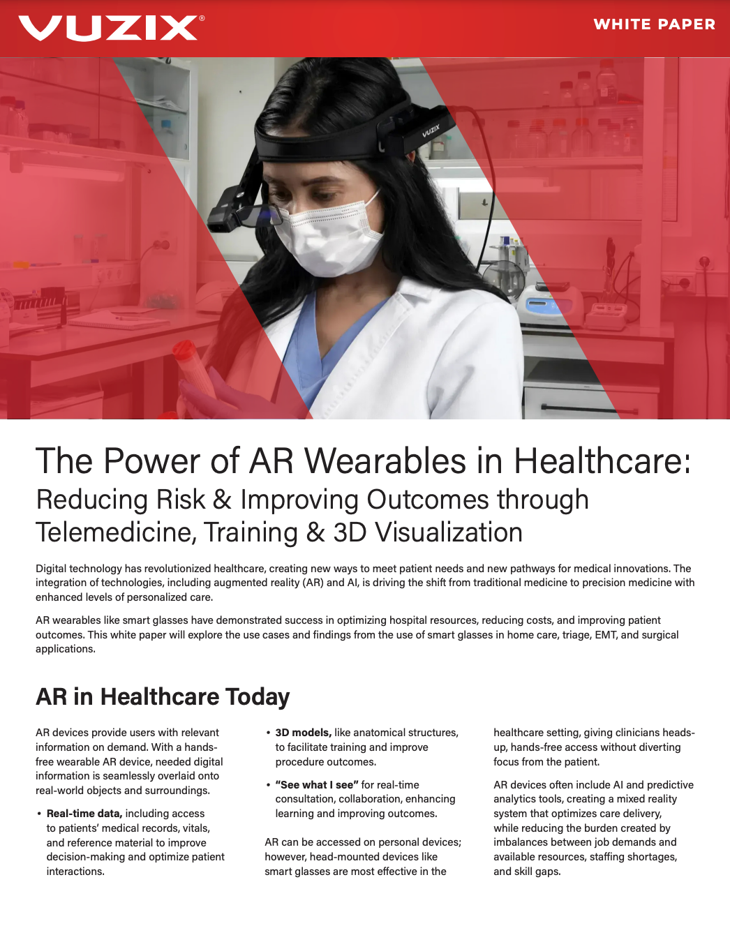 THE POWER OF AR WEARABLES IN HEALTHCARE